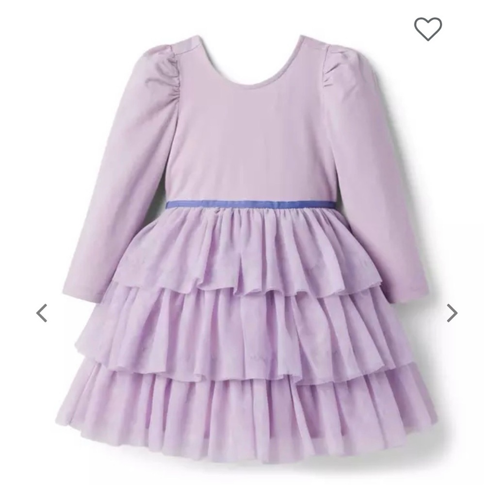 Janie and Jack lavender frost tiered tutu dress size 6